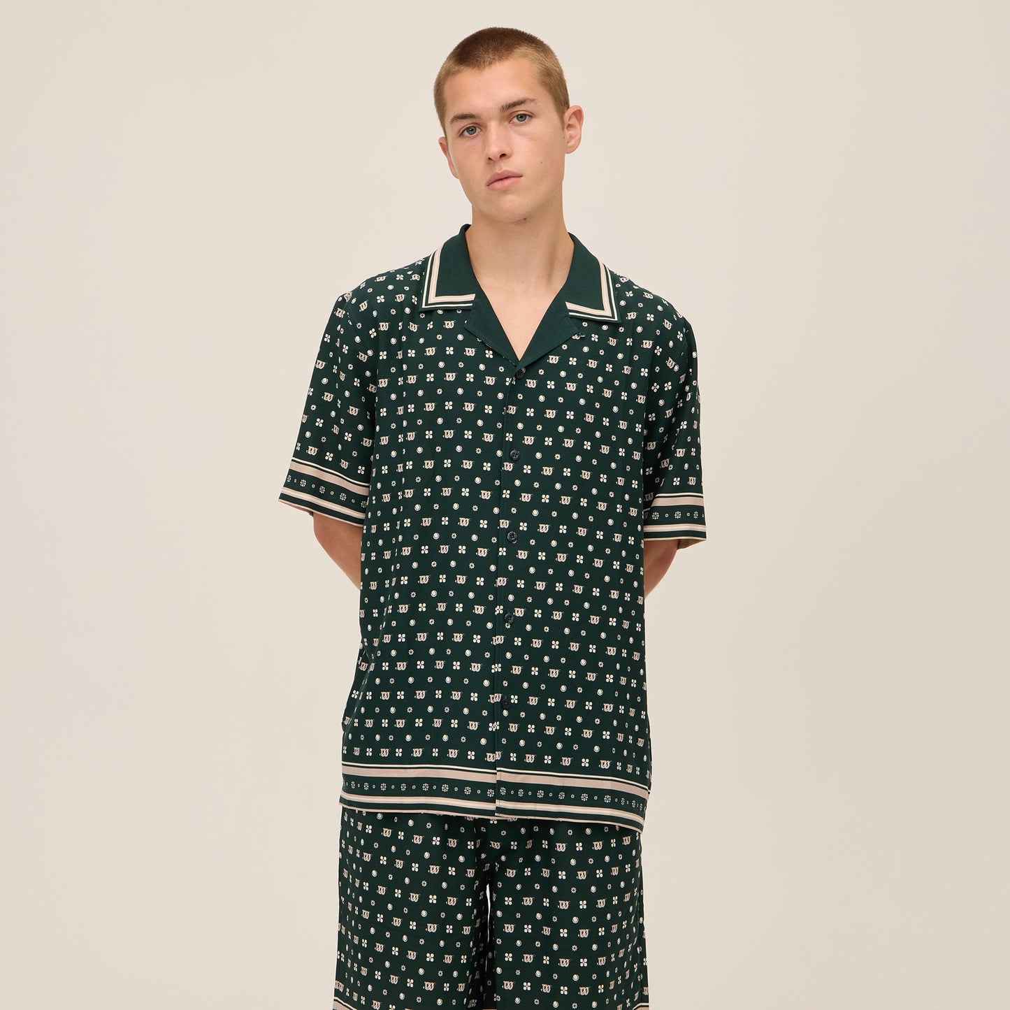 Men Kith Kith for Wilson Silk Lyocell Thompson Camp Collar Shirt - Stadium