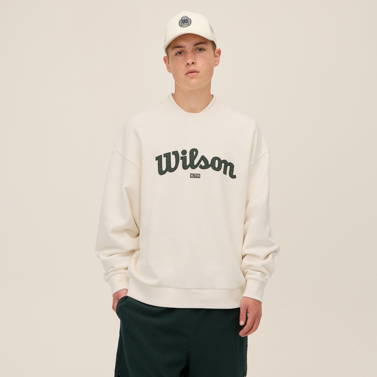 Men Kith Kith for Wilson Nelson Crewneck - Sandrift