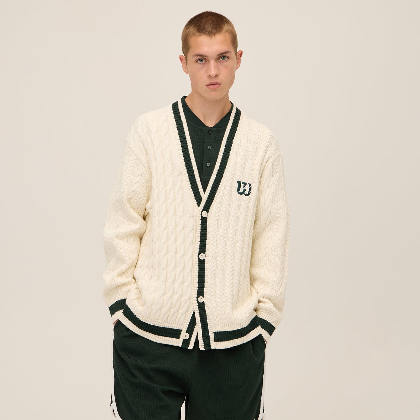 Men Kith Kith for Wilson Cardigan Sweater - Sandrift