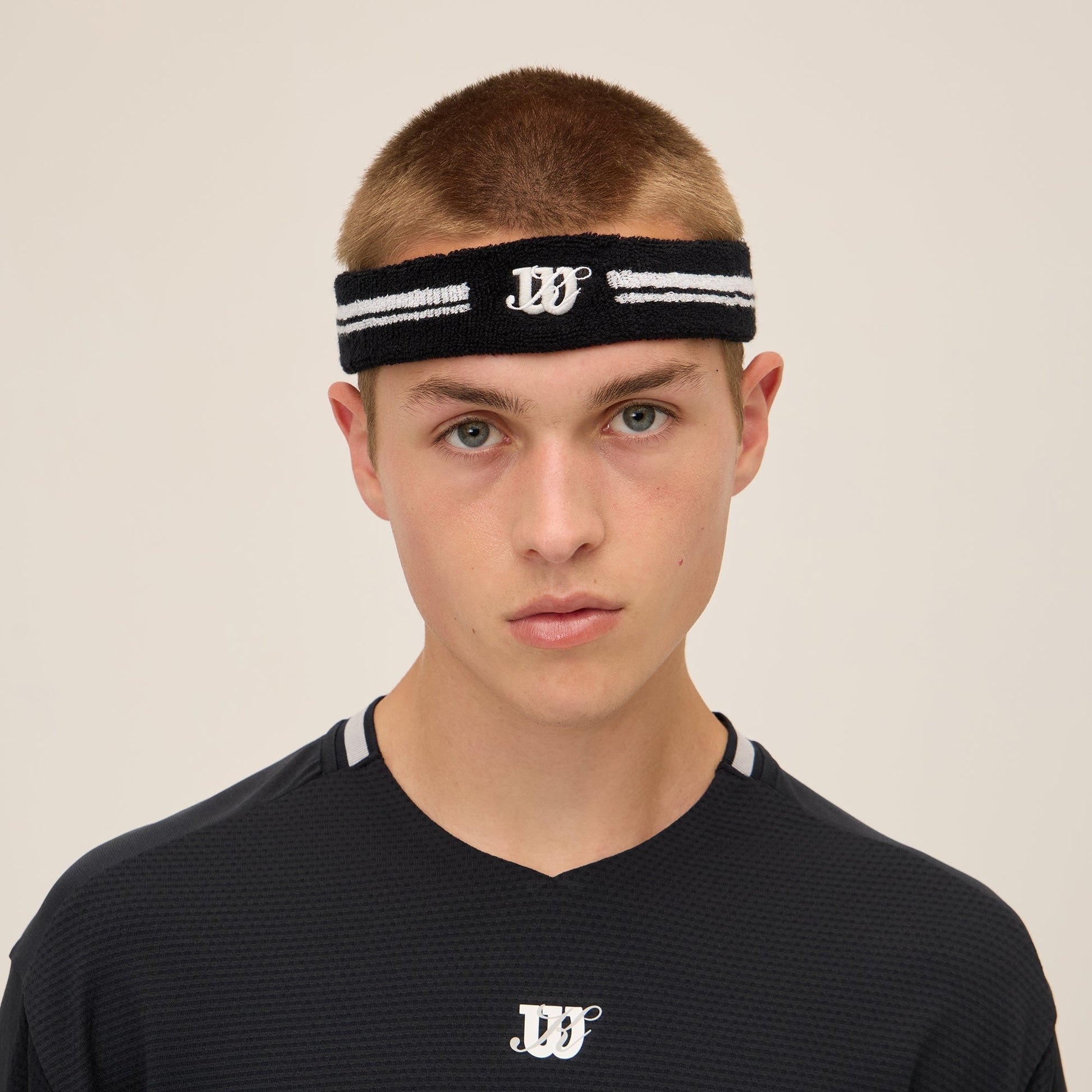 Women Kith Kith for Wilson Terry Stripe Headband - Black