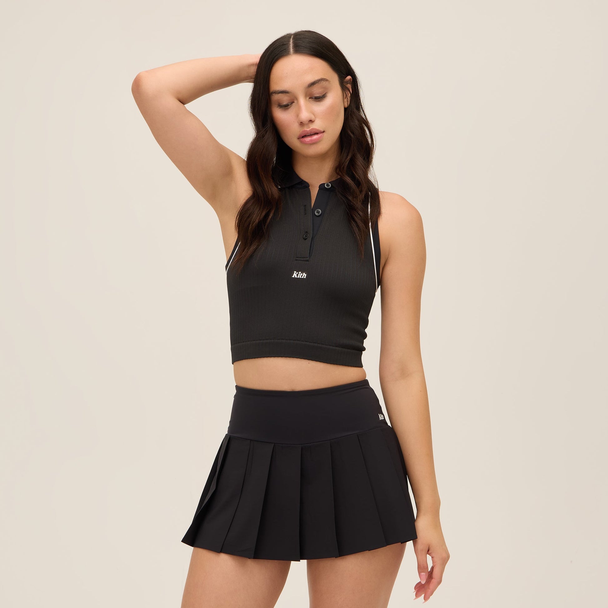 Women Kith Kith Women for Wilson Eastside Tennis Skirt Light - Black