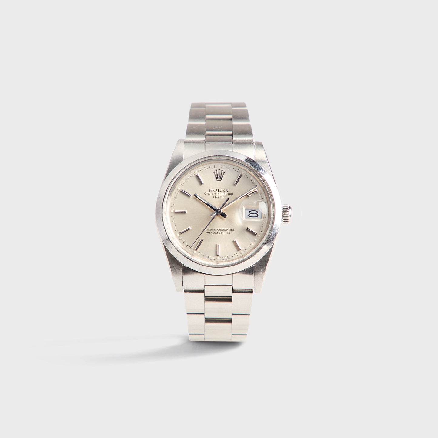 Men Kith Wind Vintage Rolex Date Reference 15000 - Unpolished / Silver Dial