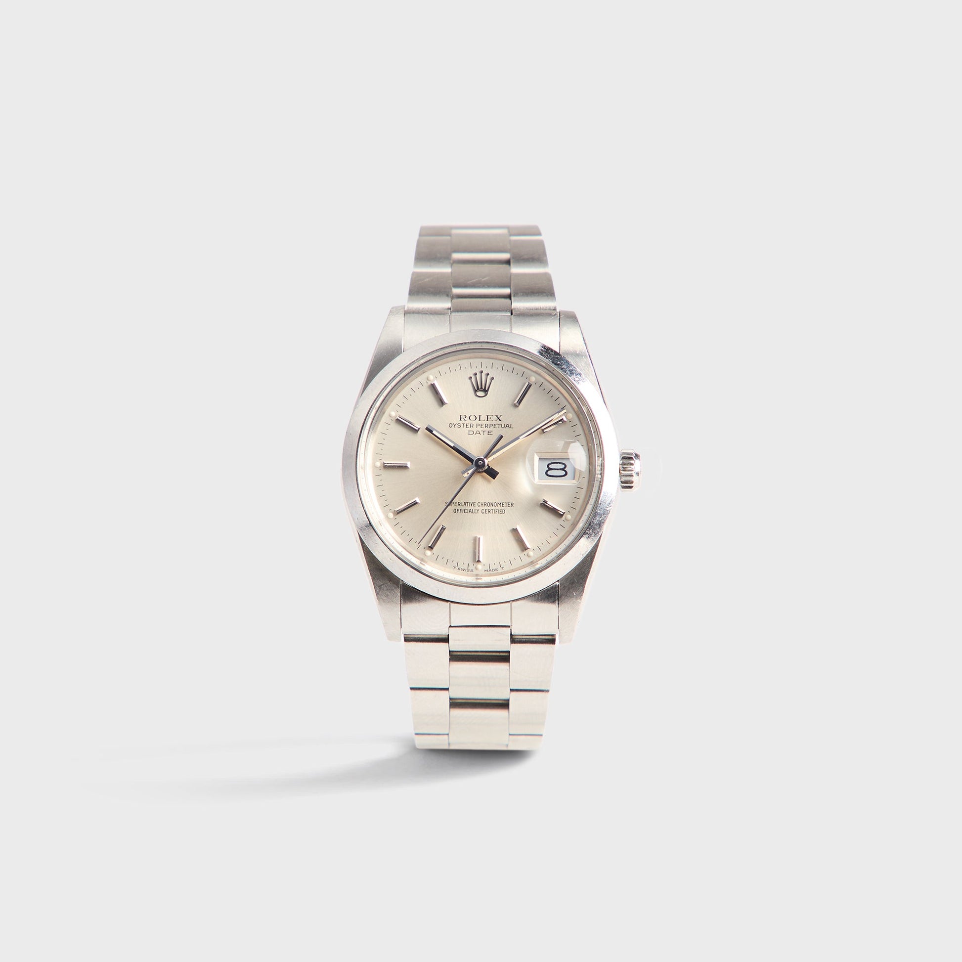 Men Kith Wind Vintage Rolex Date Reference 15000 - Unpolished / Silver Dial