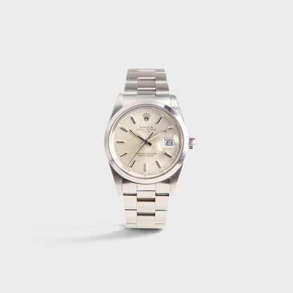 Men Kith Wind Vintage Rolex Date Reference 15000 - Unpolished / Silver Dial
