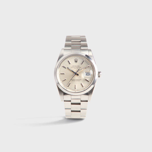 Men Kith Wind Vintage Rolex Date Reference 15000 - Unpolished / Silver Dial