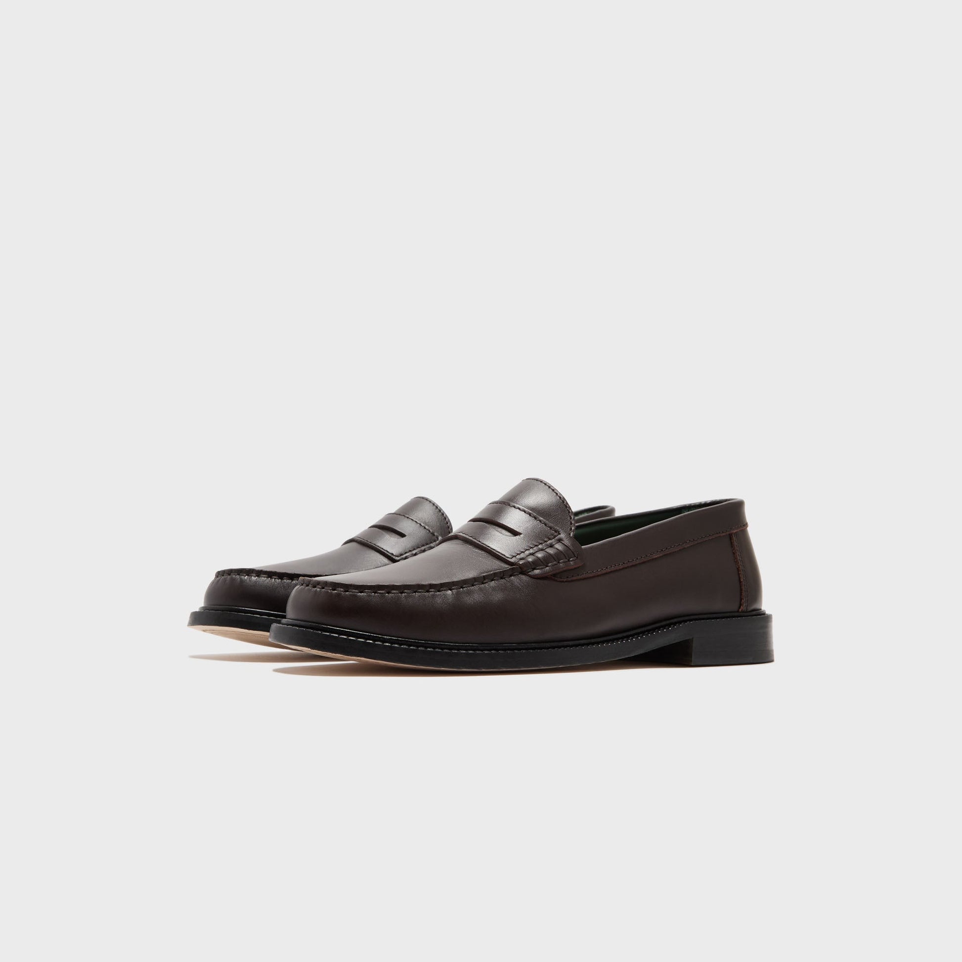 Men Kith VINNY's Yardee Moccasin Loafer - Brown Nappa Leather