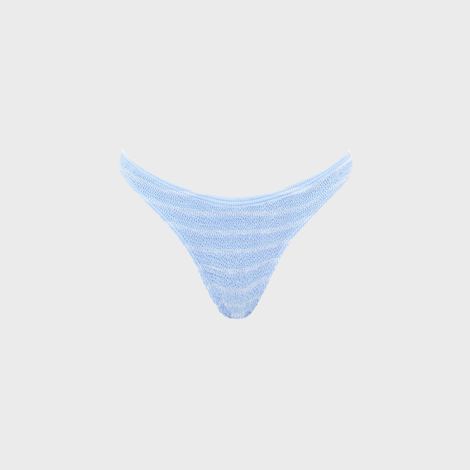 Women Kith Bond Eye Sign Brief Bikini Bottom - Powder Blue Stripe