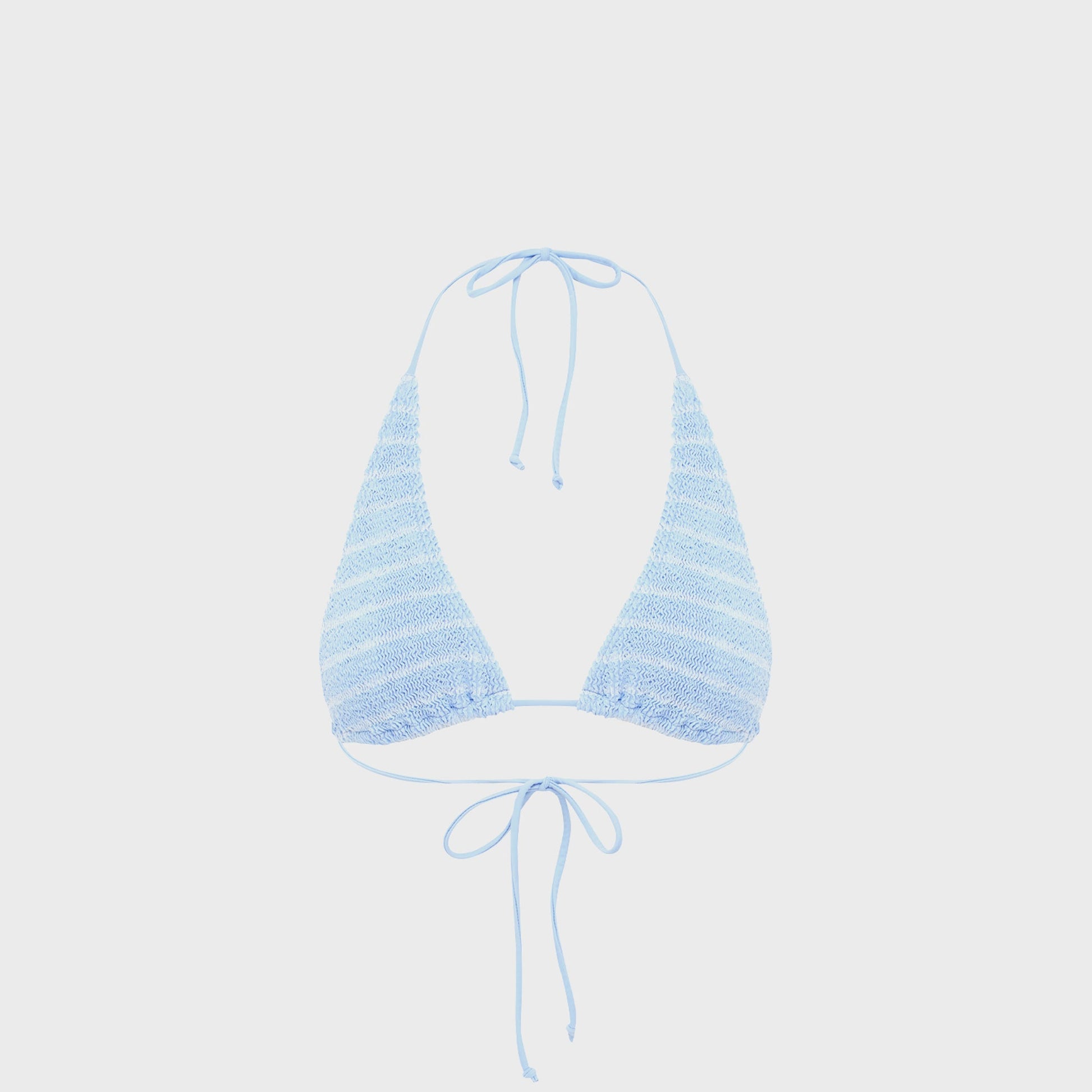 Women Kith Bond Eye Sofie Triangle Bikini Top - Powder Blue Stripe