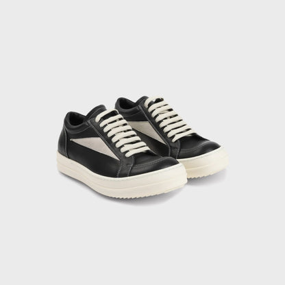 Men Kith Rick Owens Vintage Sneakers Scarpe In Pelle - / Black / Milk / Milk