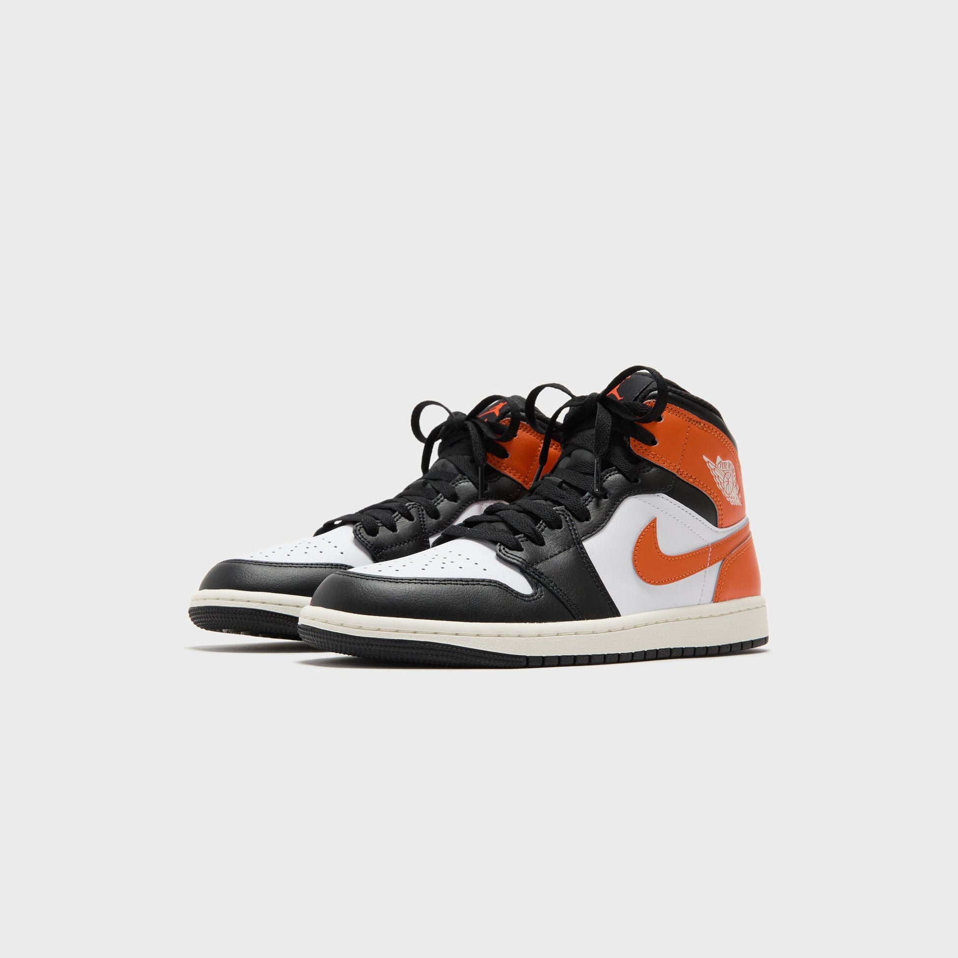 Men Kith Jordan Air Jordan 1 Mid - Starfish / Black / White / Sail