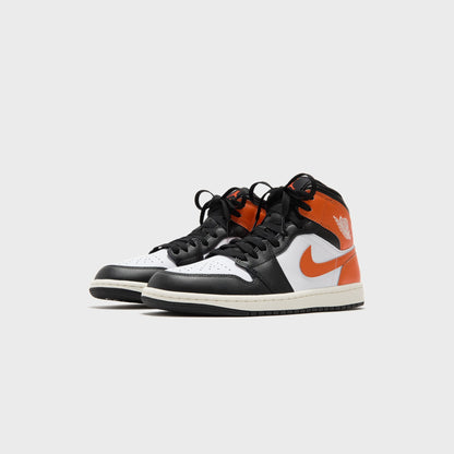 Men Kith Jordan Air Jordan 1 Mid - Starfish / Black / White / Sail