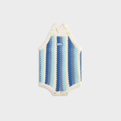 Kids Kith Kith Baby Open Knit Romper - Blue Skies