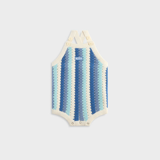 Kids Kith Kith Baby Open Knit Romper - Blue Skies