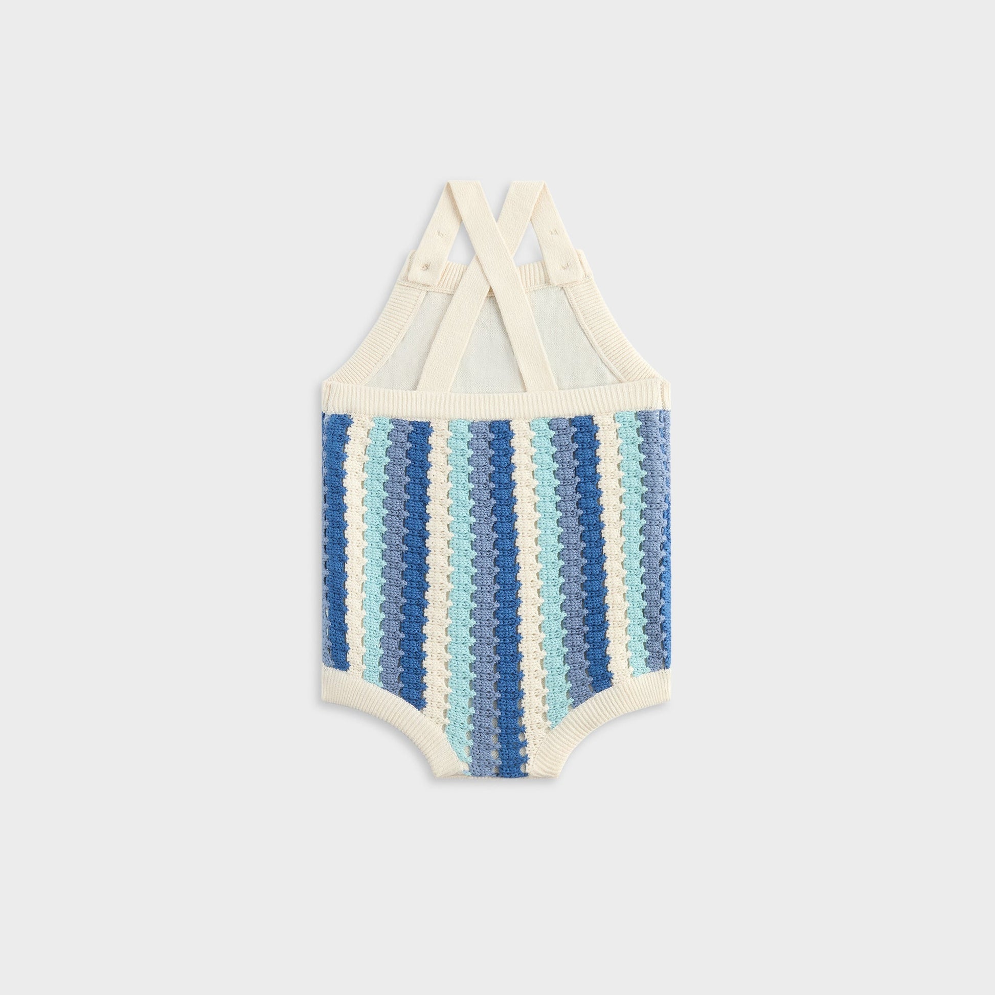 Kids Kith Kith Baby Open Knit Romper - Blue Skies