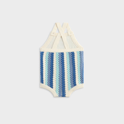 Kids Kith Kith Baby Open Knit Romper - Blue Skies