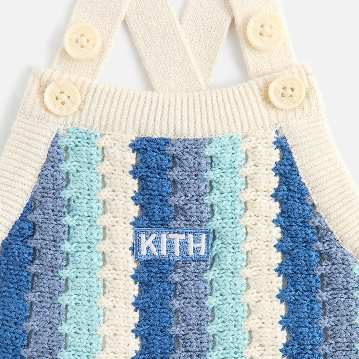 Kids Kith Kith Baby Open Knit Romper - Blue Skies