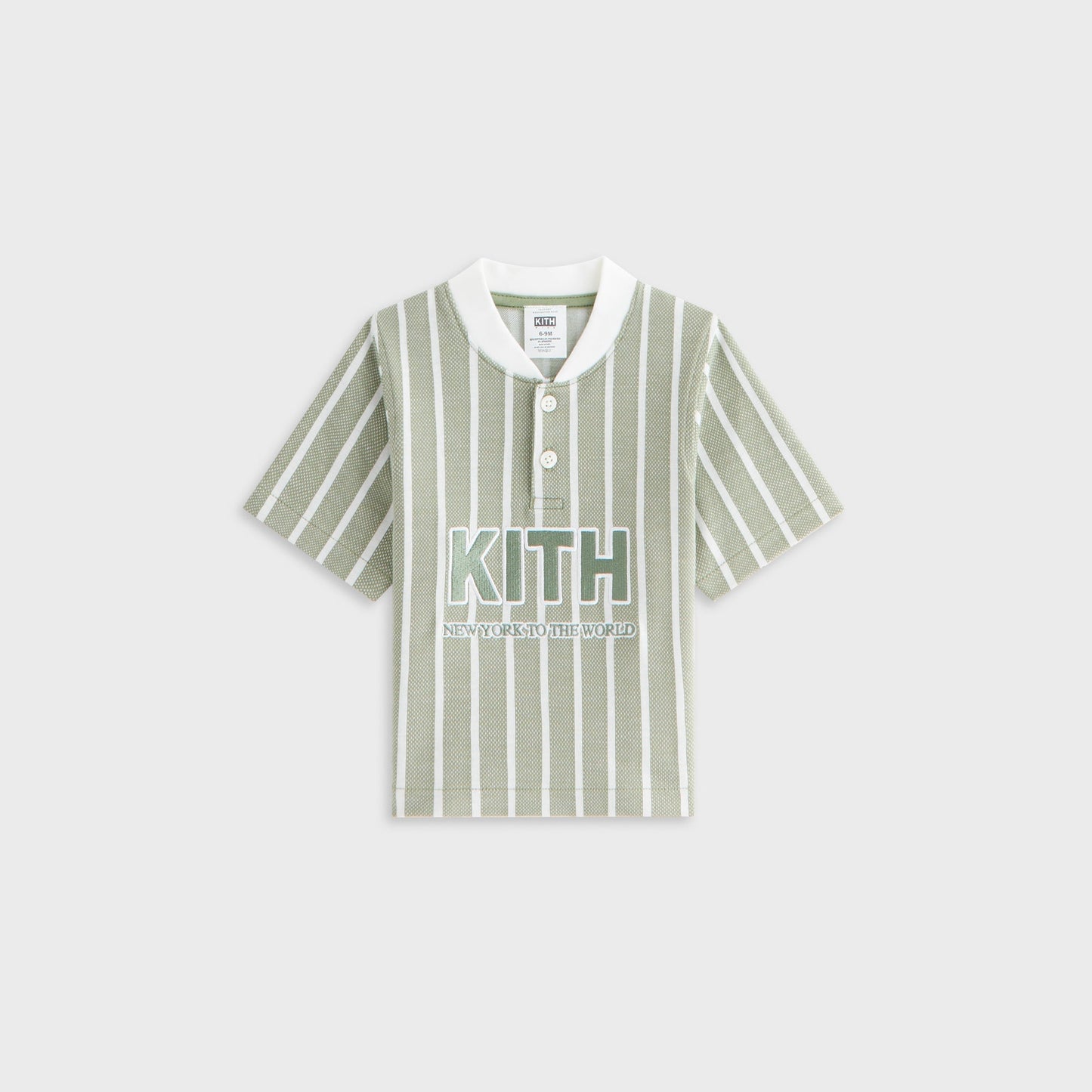 Kids Kith Kith Baby Birdseye Pearson Henley Pullover - Spear
