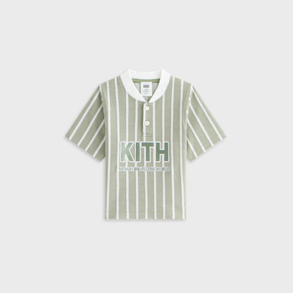 Kids Kith Kith Baby Birdseye Pearson Henley Pullover - Spear