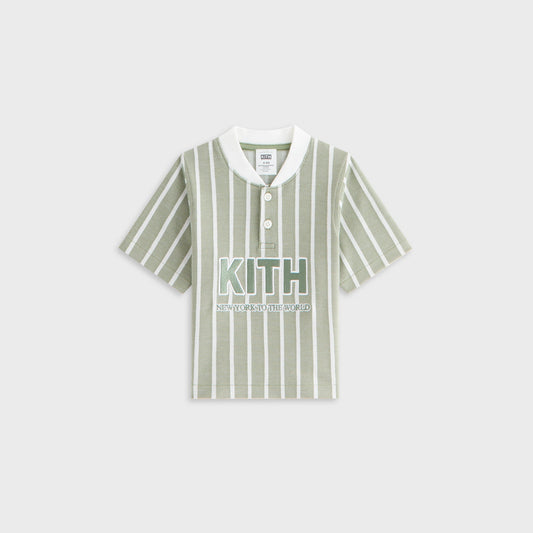 Kids Kith Kith Baby Birdseye Pearson Henley Pullover - Spear