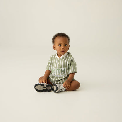Kids Kith Kith Baby Birdseye Pearson Henley Pullover - Spear