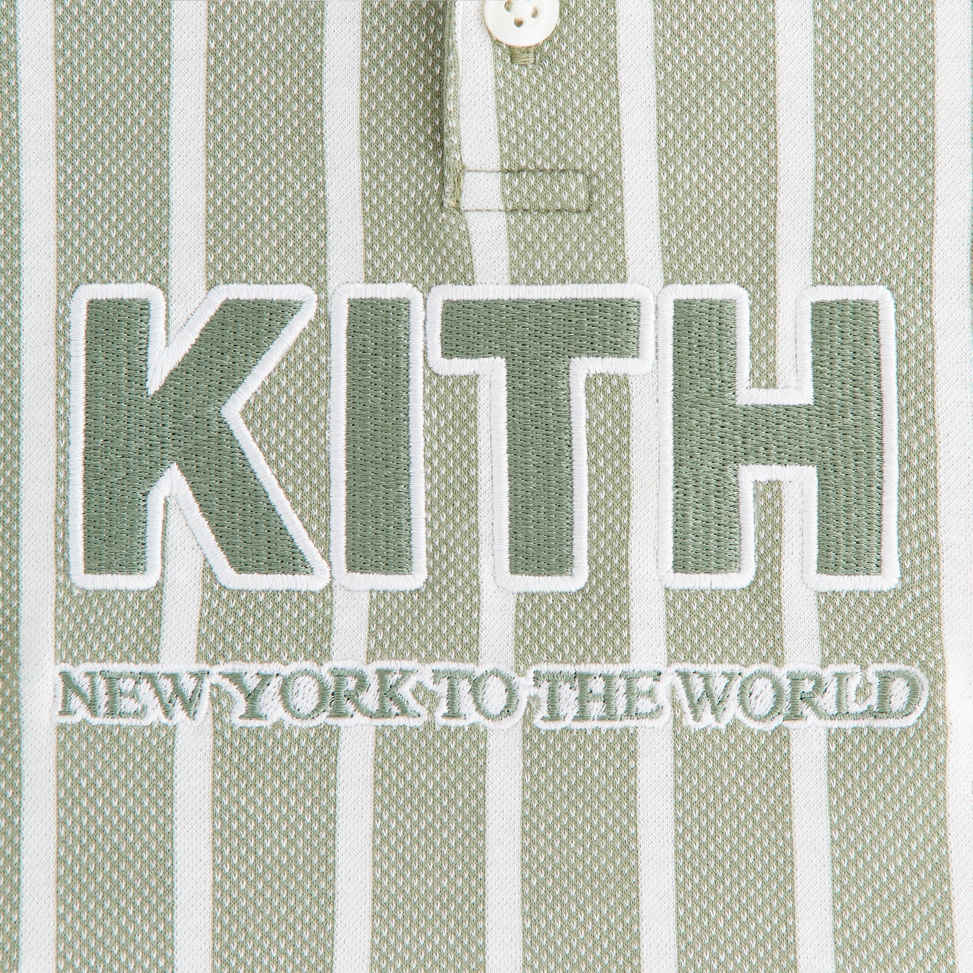 Kids Kith Kith Baby Birdseye Pearson Henley Pullover - Spear