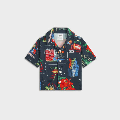 Kids Kith Kith Baby Souvenir Stamp Thompson Camp Shirt - Nocturnal