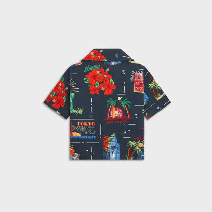 Kids Kith Kith Baby Souvenir Stamp Thompson Camp Shirt - Nocturnal