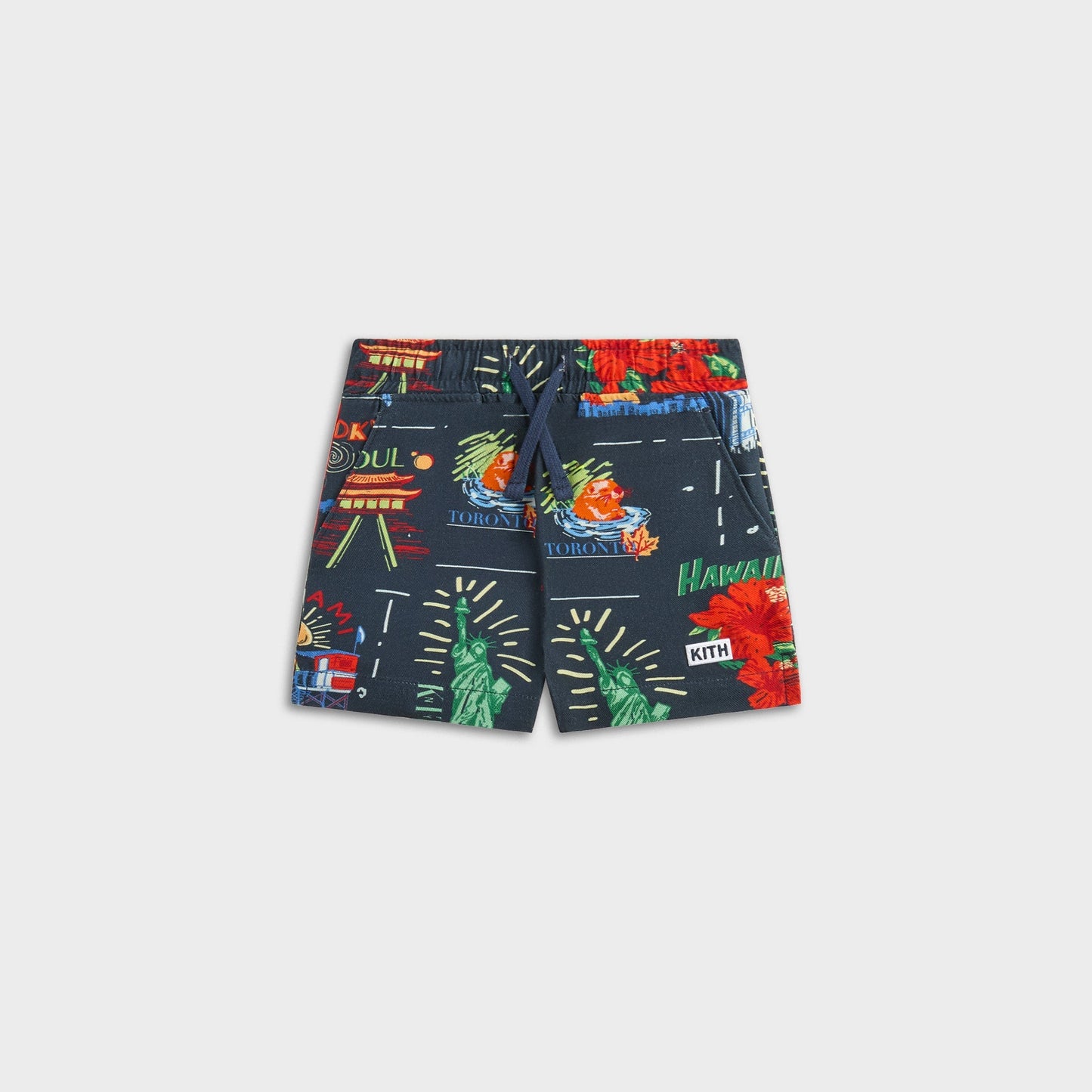 Kids Kith Kith Baby Souvenir Stamp Thompson Camp Short - Nocturnal