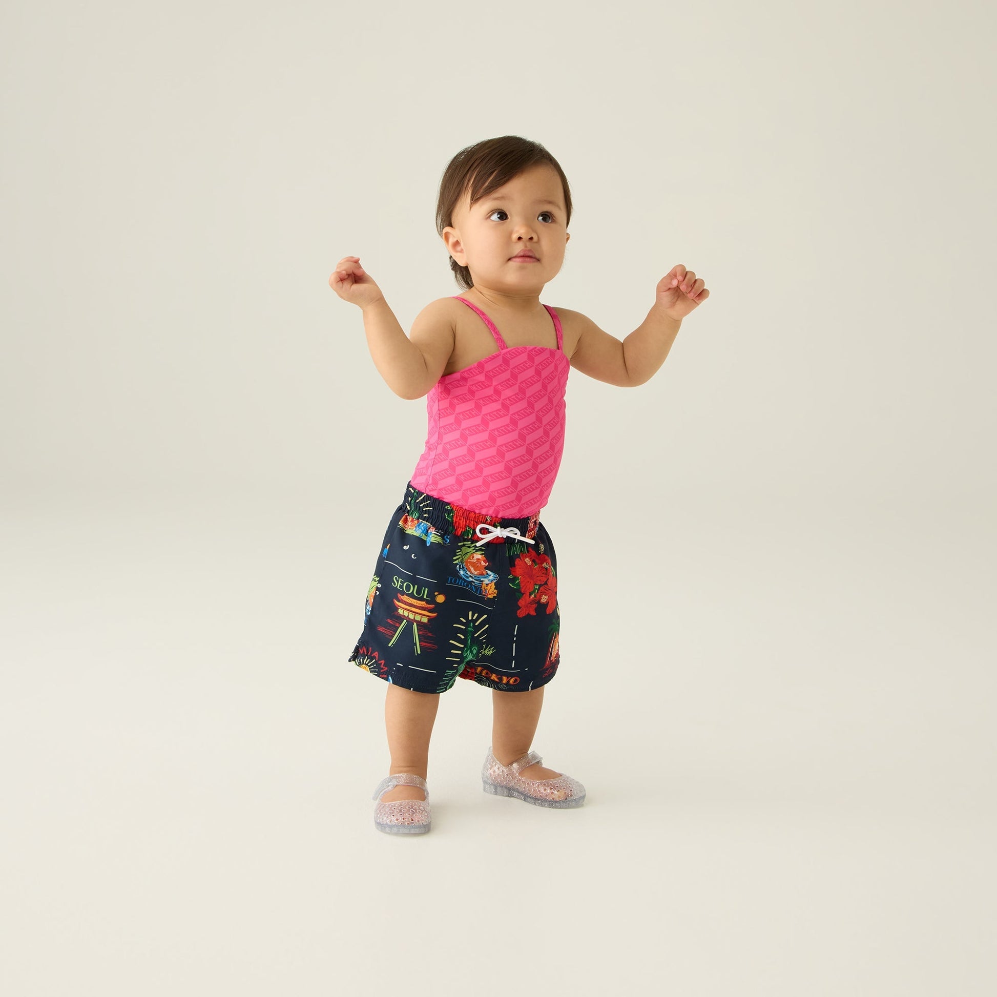 Kids Kith Kith Baby Souvenir Stamp Kai Swim Trunk - Nocturnal