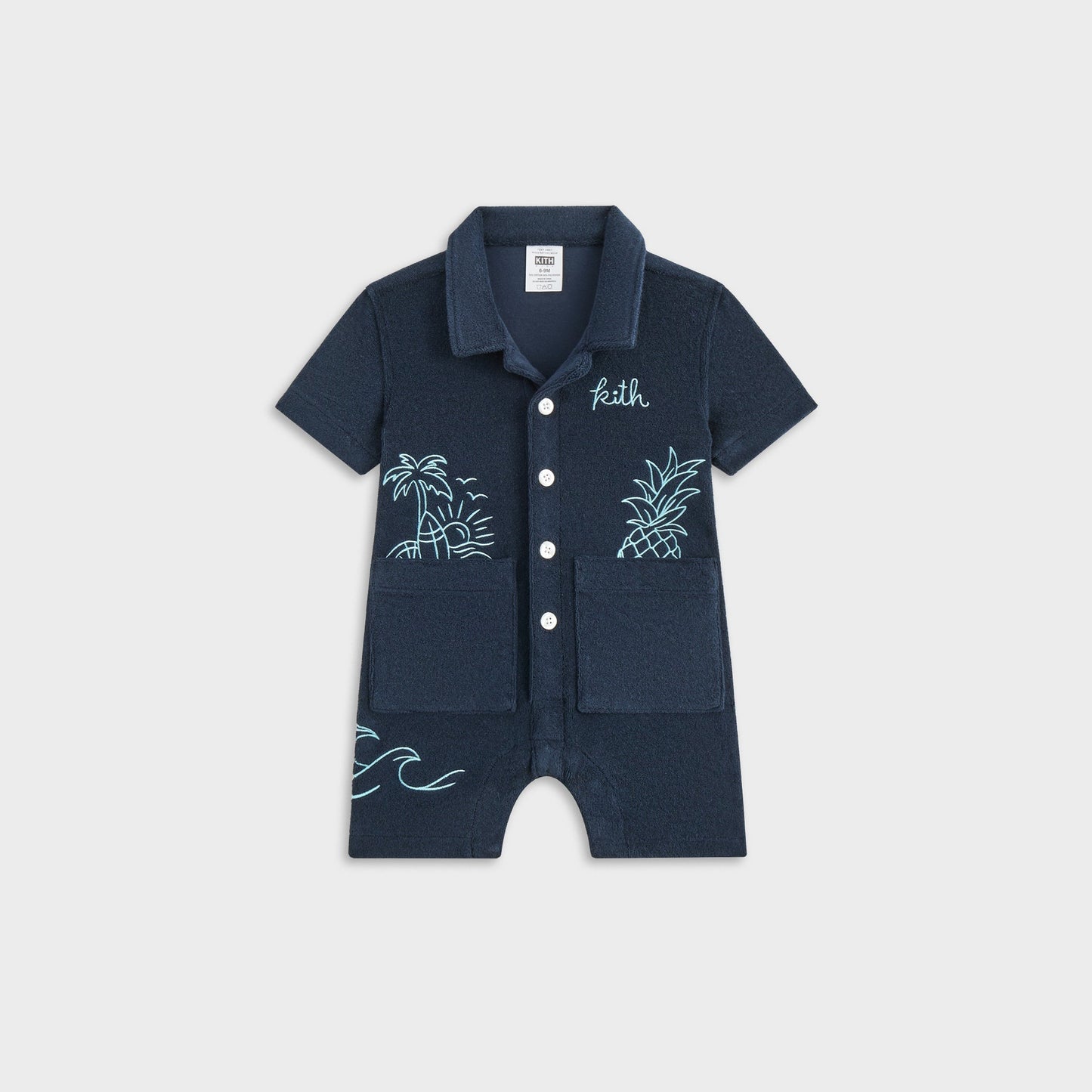 Kids Kith Kith Baby Novelty Terry Belmont Coverall - Nocturnal