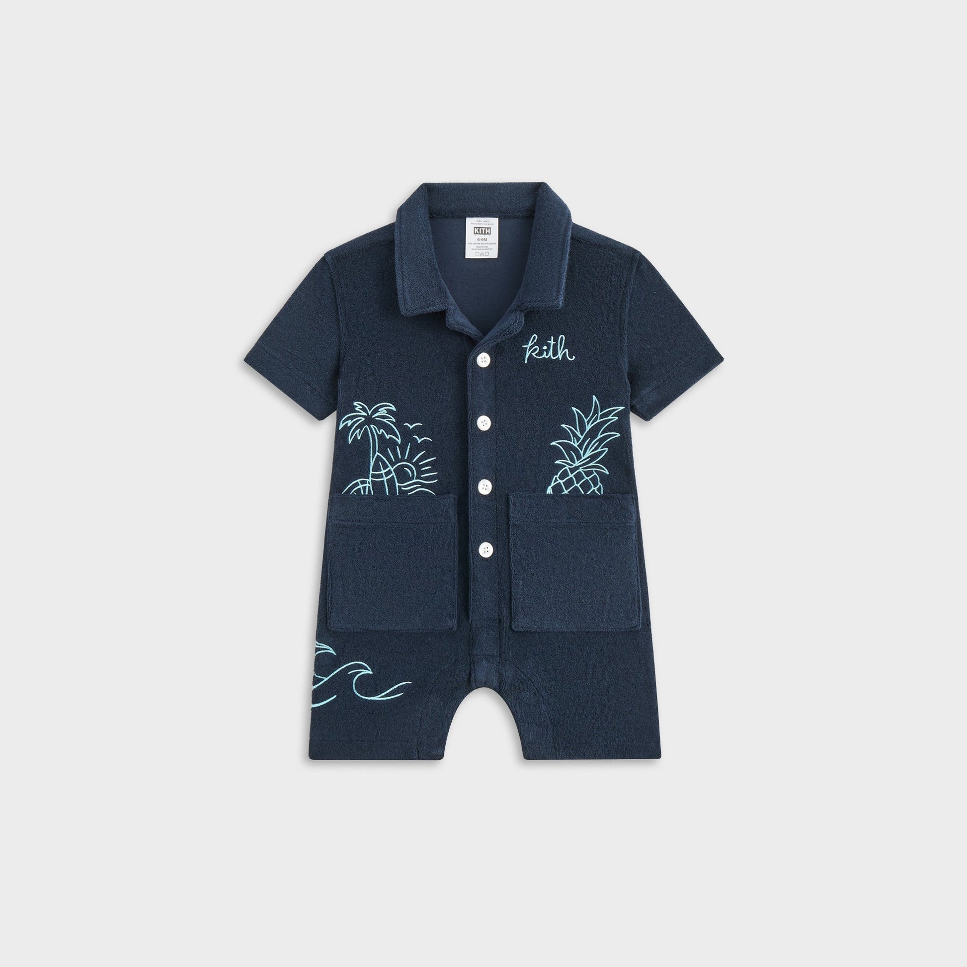 Kids Kith Kith Baby Novelty Terry Belmont Coverall - Nocturnal