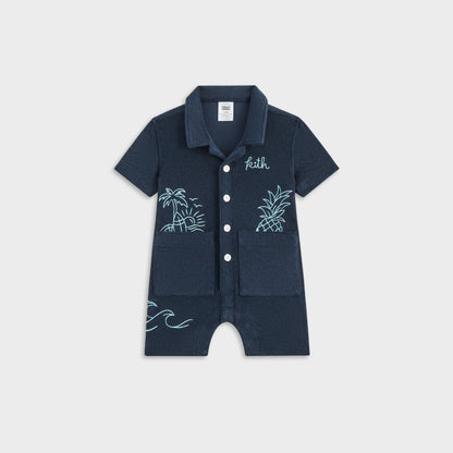 Kids Kith Kith Baby Novelty Terry Belmont Coverall - Nocturnal