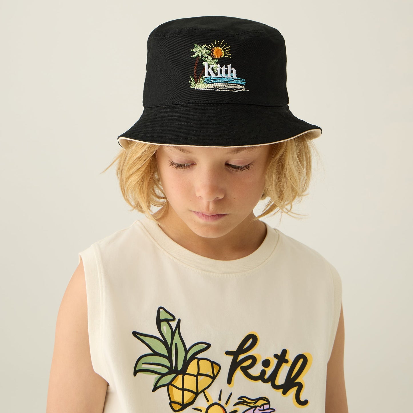 Kids Kith Kith Kids Summer Graphic Bucket Hat - Silk