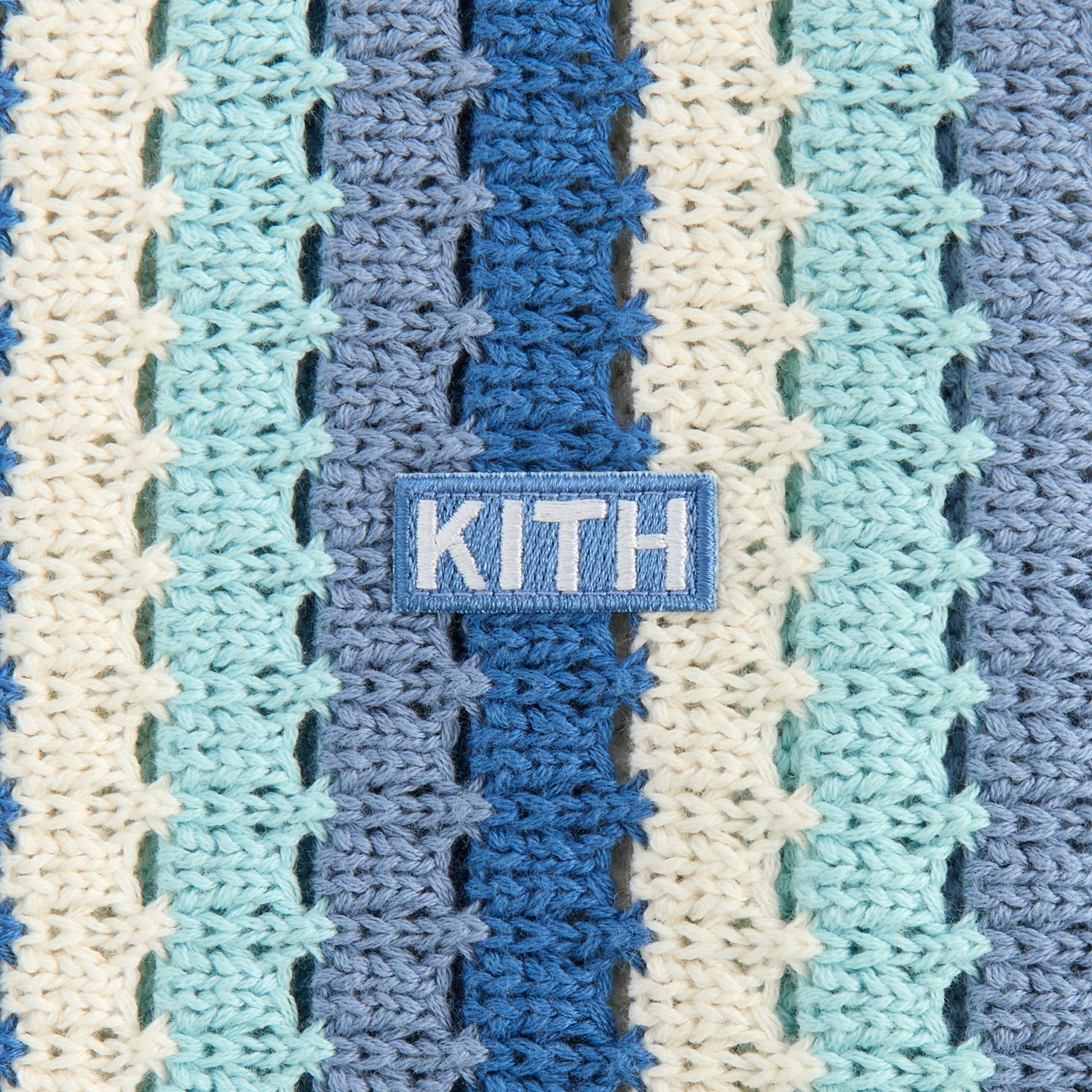 Kids Kith Kith Kids Open Knit Pullover Polo - Blue Skies