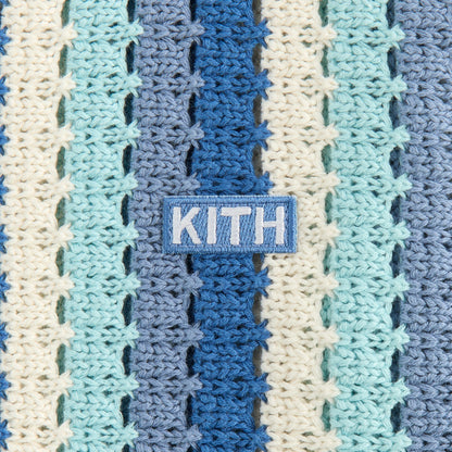 Kids Kith Kith Kids Open Knit Pullover Polo - Blue Skies