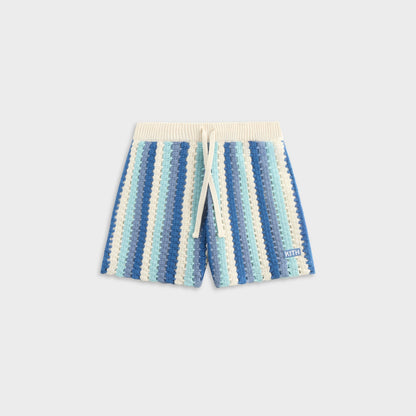 Kids Kith Kith Kids Open Knit Camp Short - Blue Skies
