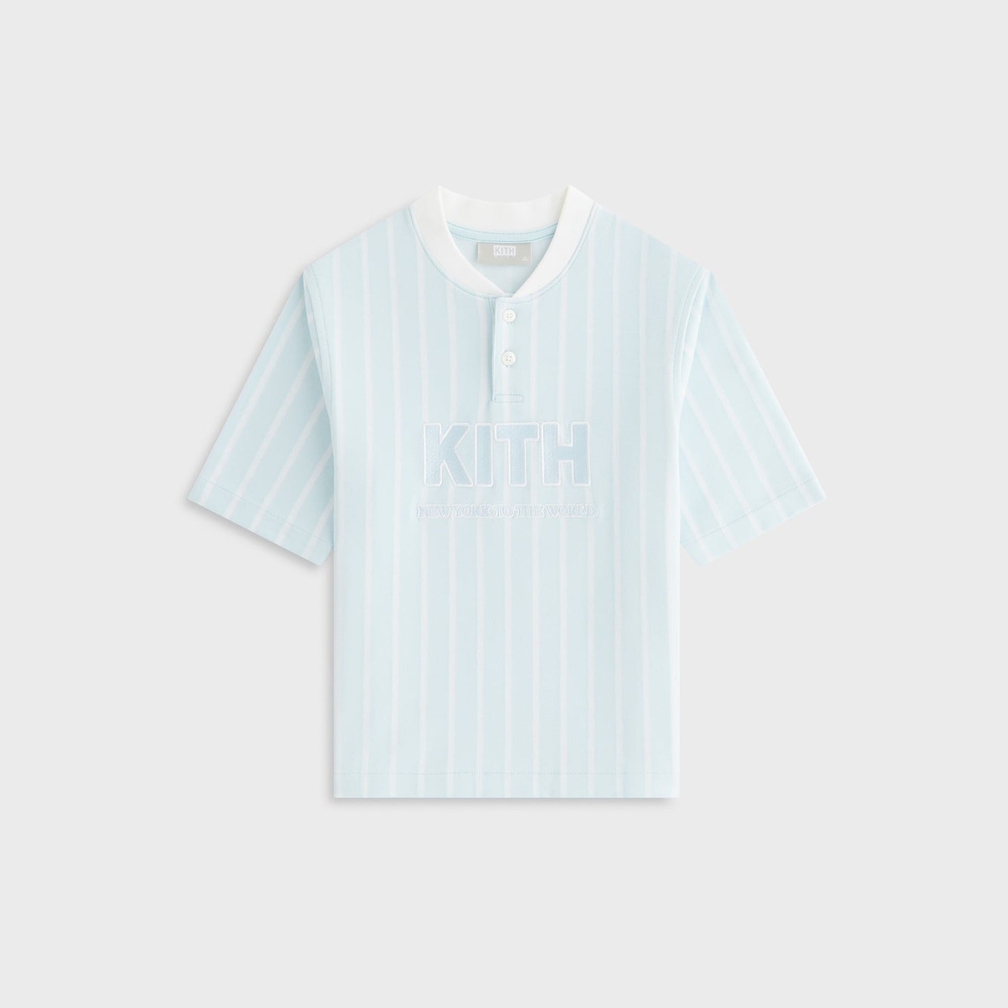 Kids Kith Kith Kids Birdseye Pearson Henley Pullover - Blue Skies