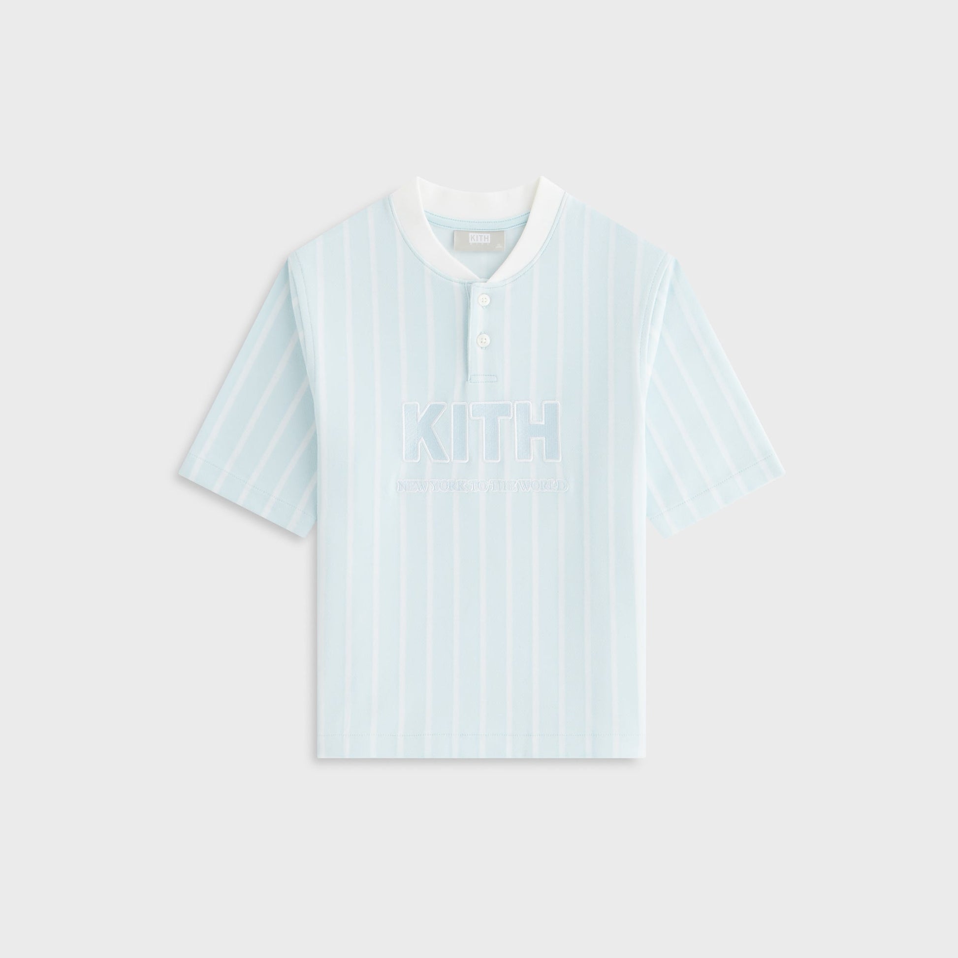 Kids Kith Kith Kids Birdseye Pearson Henley Pullover - Blue Skies