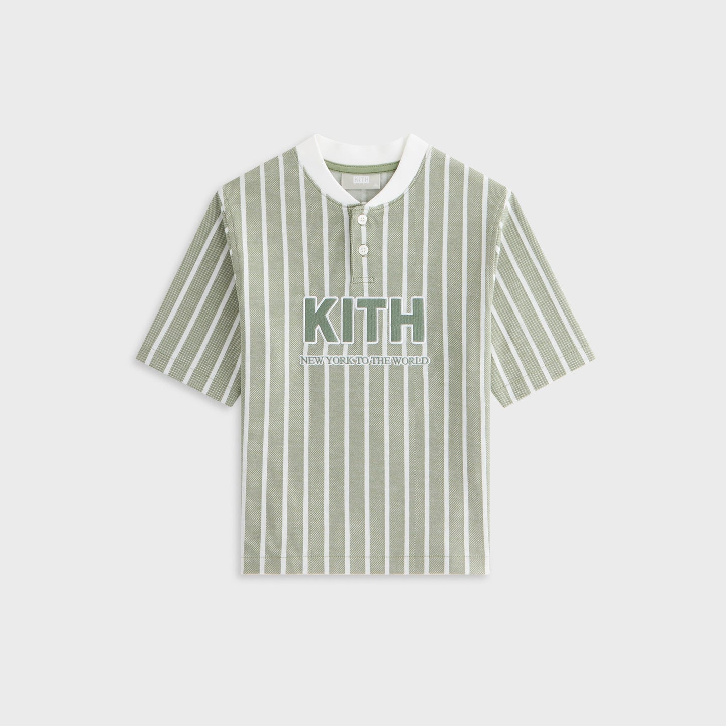 Kids Kith Kith Kids Birdseye Pearson Henley Pullover - Spear