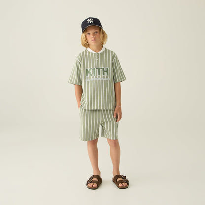 Kids Kith Kith Kids Birdseye Pearson Henley Pullover - Spear
