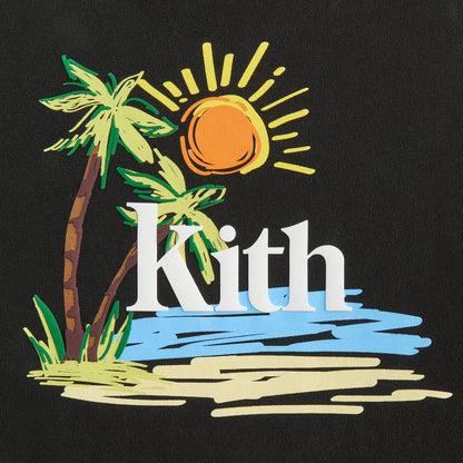 Kids Kith Kith Kids Summer Serif Vintage Tee - Black