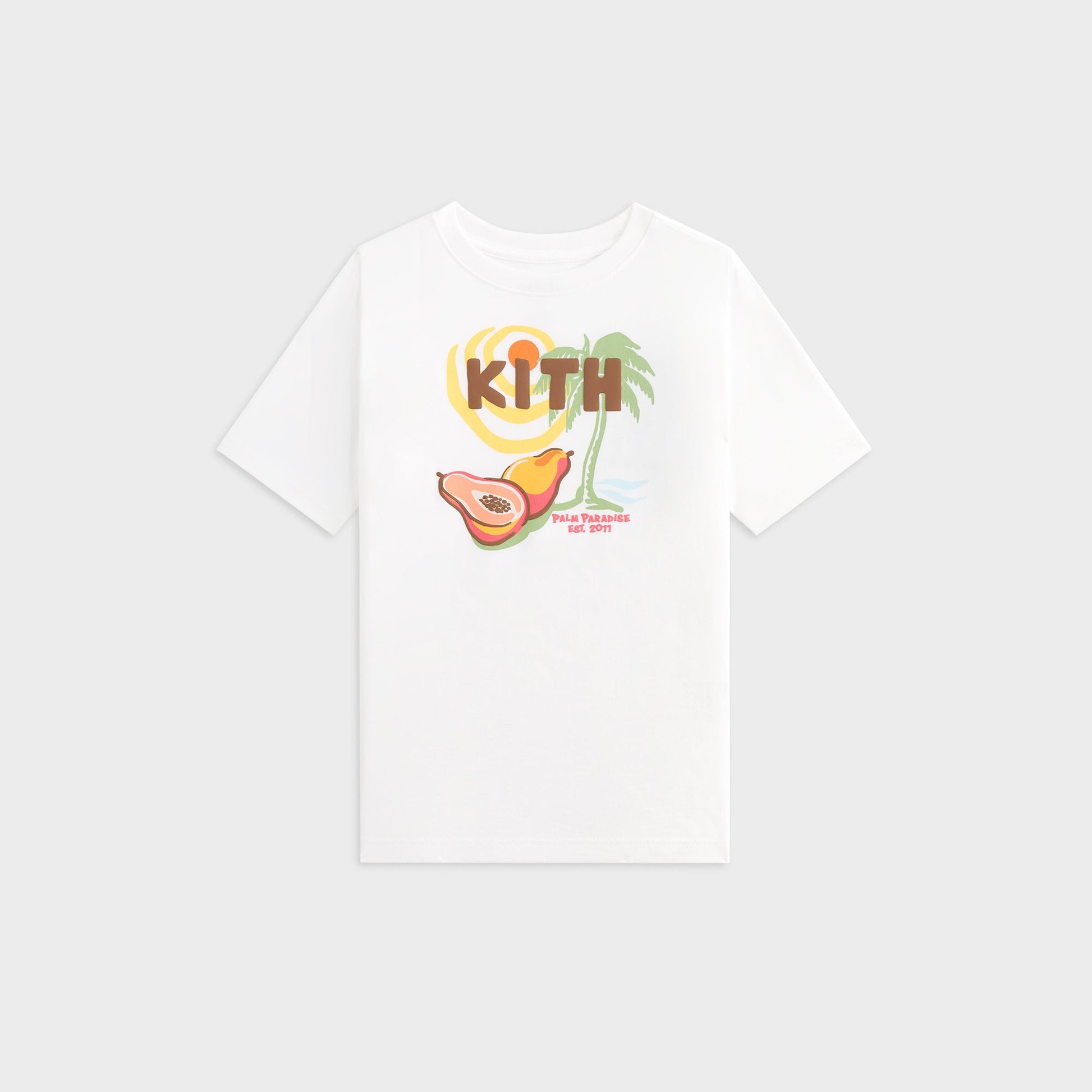 Kids Kith Kith Kids Palm Paradise Vacation Tee - White