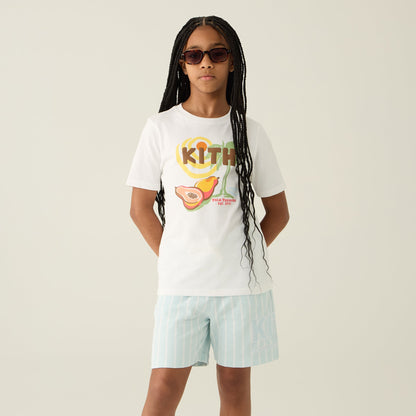 Kids Kith Kith Kids Palm Paradise Vacation Tee - White