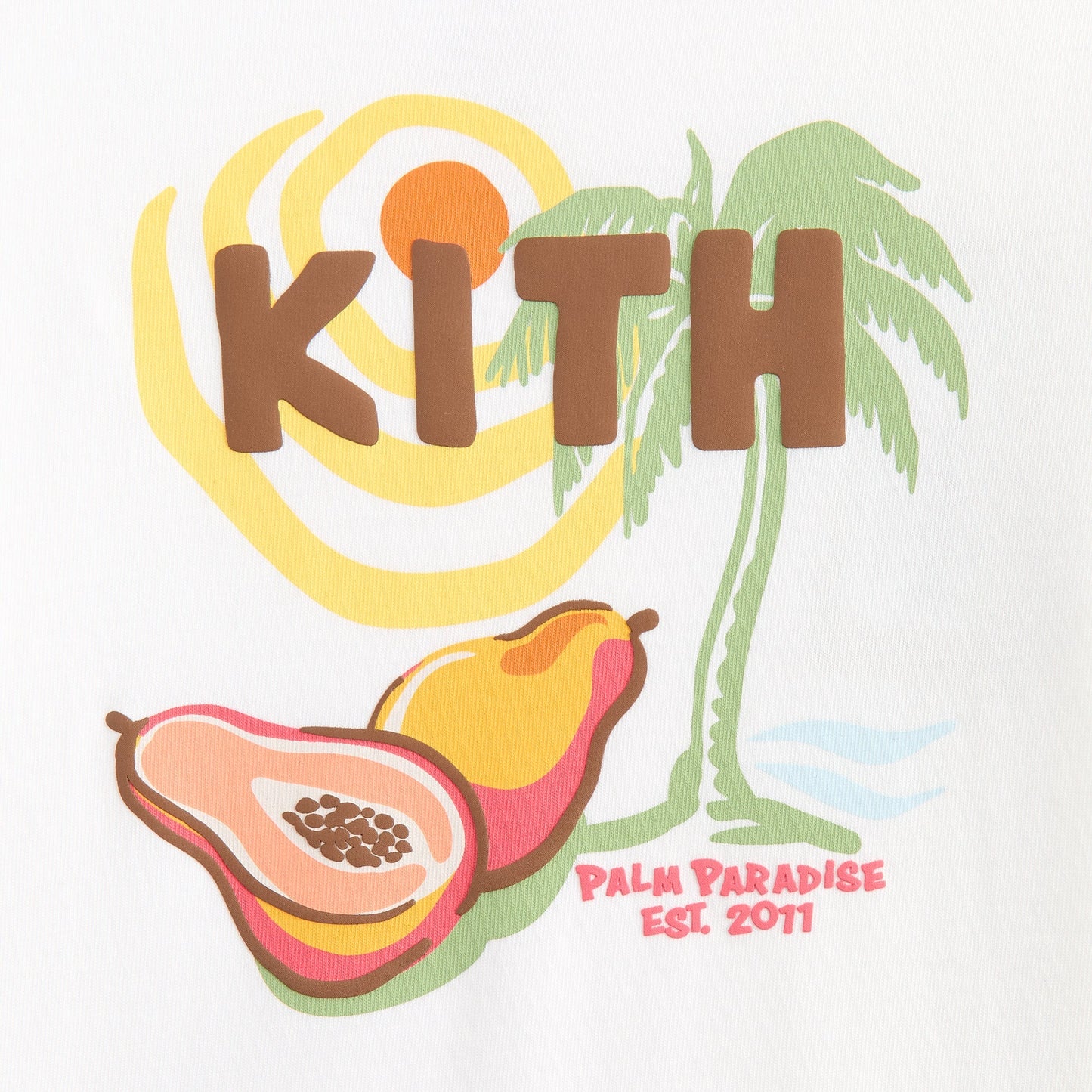 Kids Kith Kith Kids Palm Paradise Vacation Tee - White