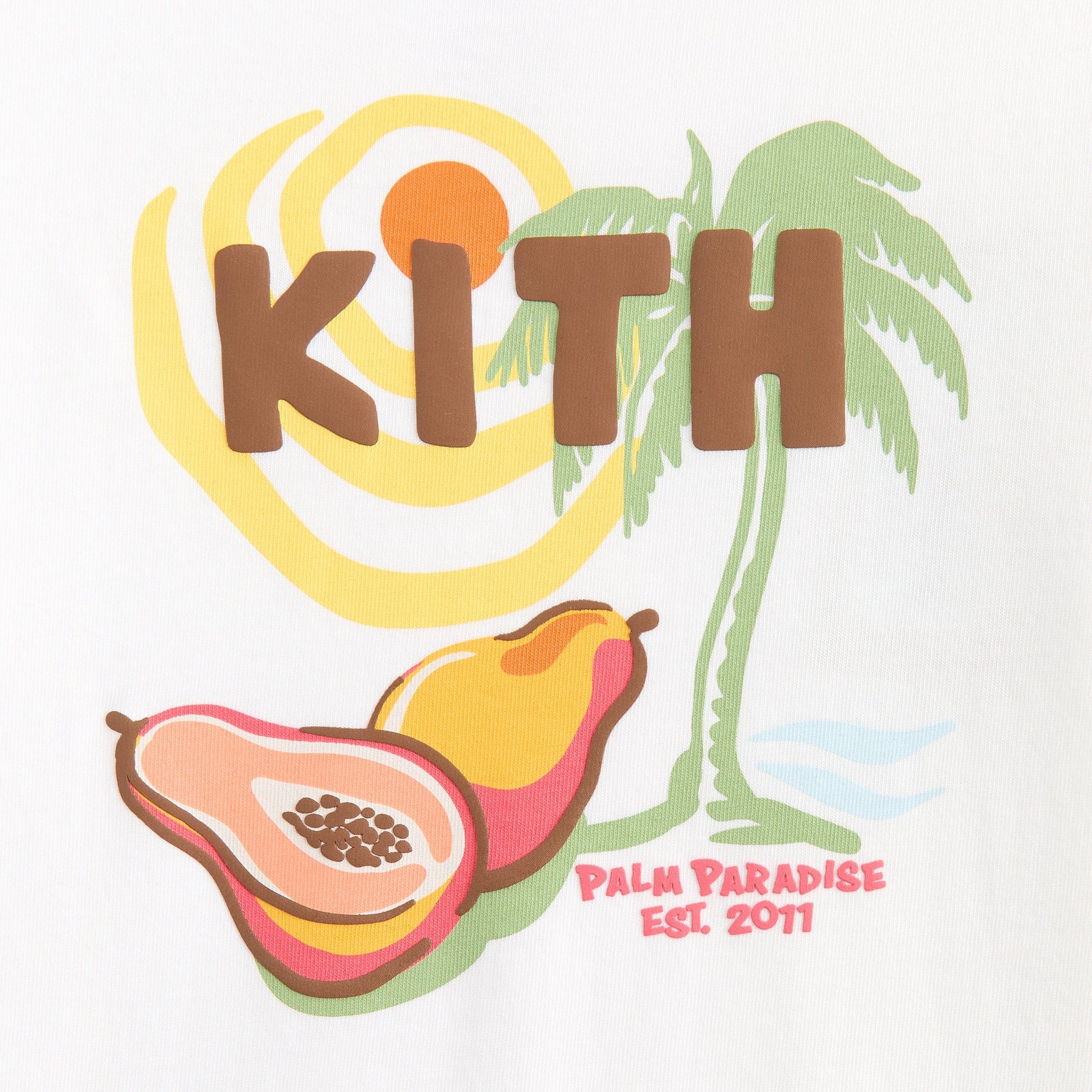 Kids Kith Kith Kids Palm Paradise Vacation Tee - White