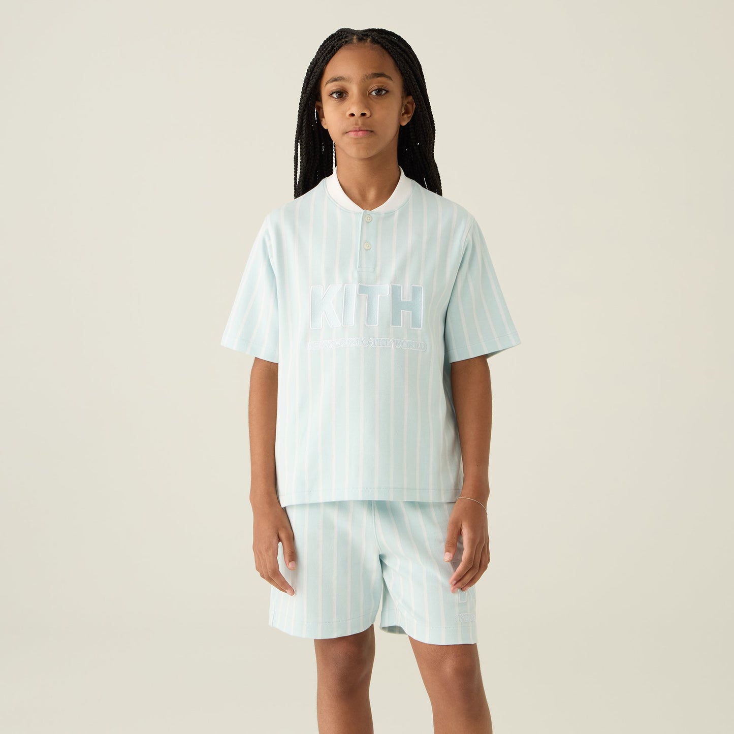Kids Kith Kith Kids Birdseye Pearson Short - Blue Skies