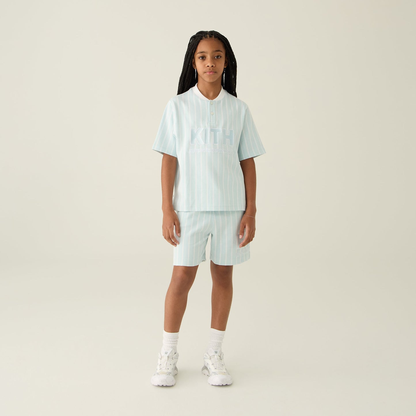 Kids Kith Kith Kids Birdseye Pearson Short - Blue Skies