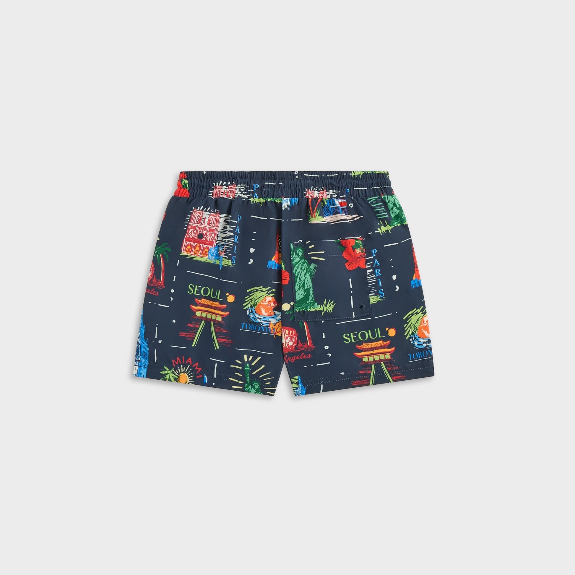 Kids Kith Kith Kids Souvenir Stamp Kai Swim Trunk - Nocturnal