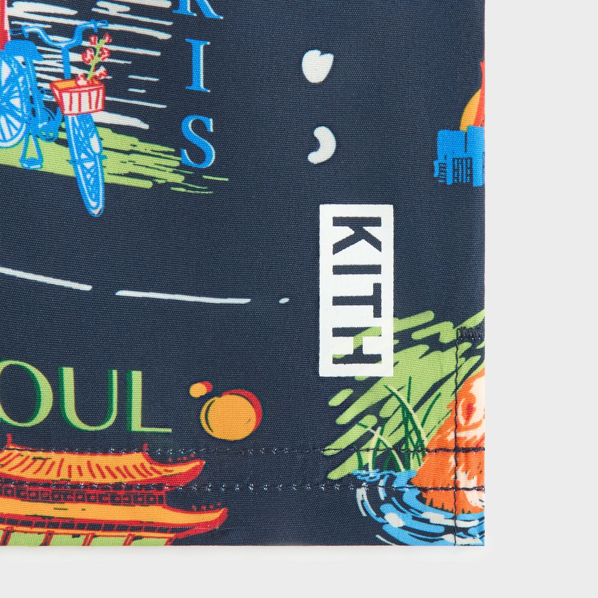 Kids Kith Kith Kids Souvenir Stamp Kai Swim Trunk - Nocturnal