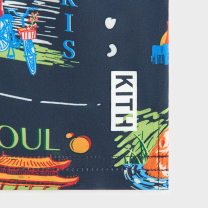 Kids Kith Kith Kids Souvenir Stamp Kai Swim Trunk - Nocturnal